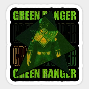 green ranger vintage retro style Sticker